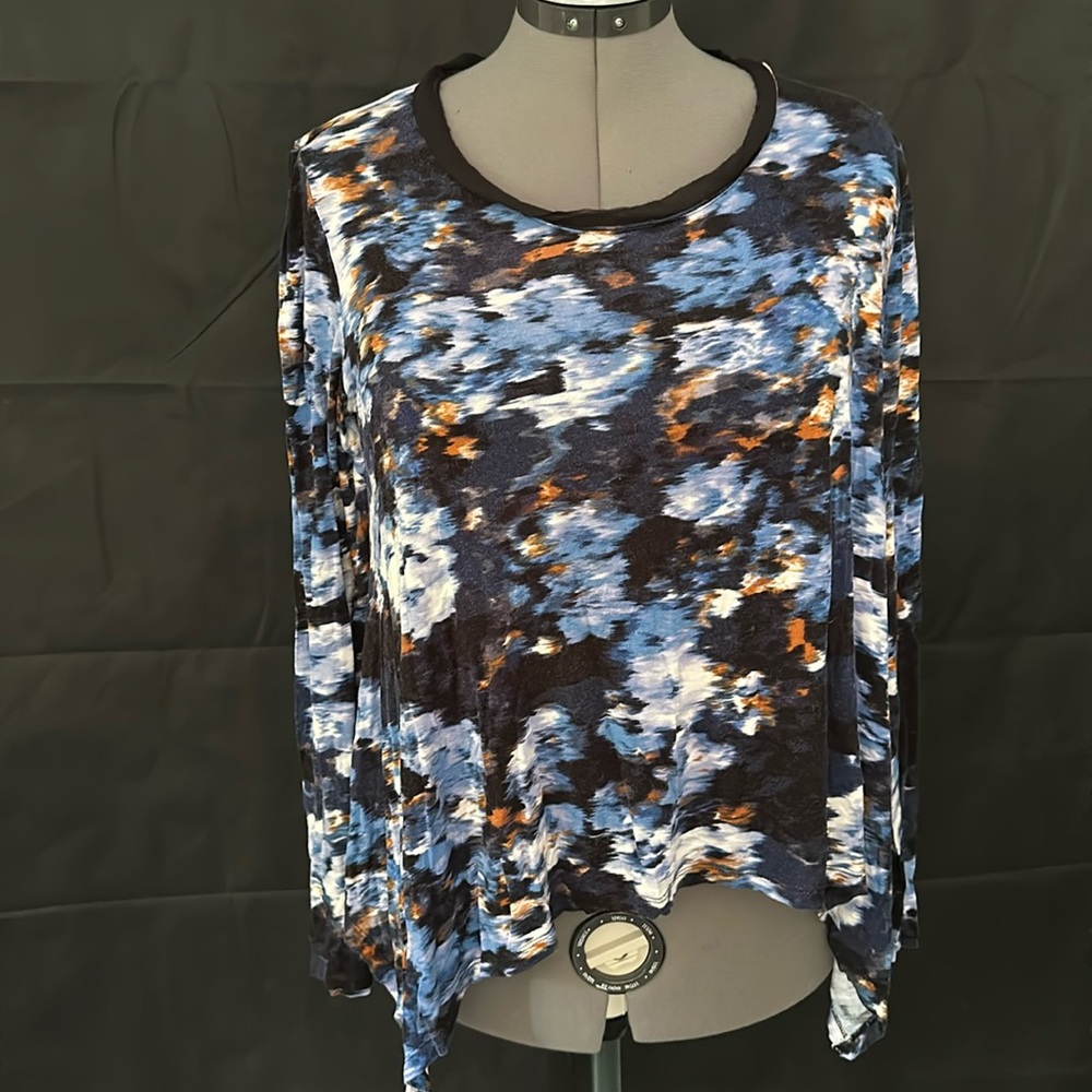 Simply vera L soft floral long sleeve